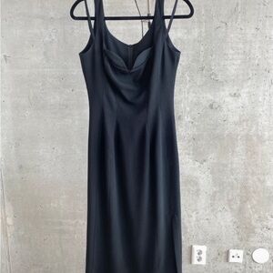 Mugler Black Midi Dress